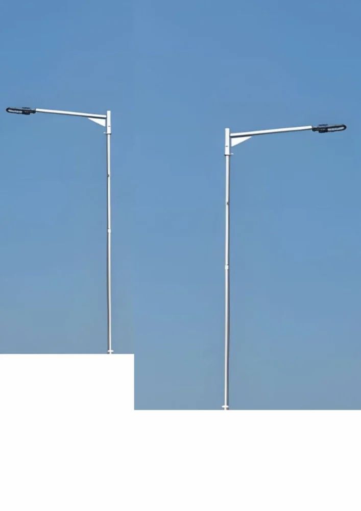 Round Conical Lighting Poles - Color: White