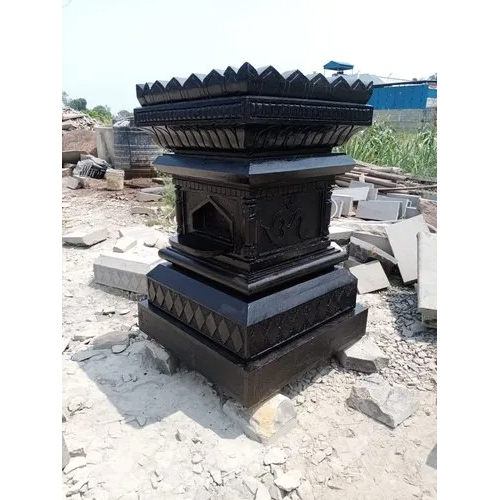 black stone tulsi pot