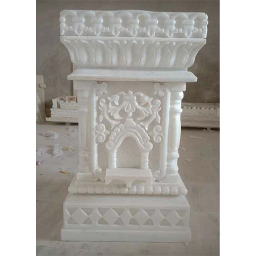 White Marble Tulsi Pot - Regional Style: Indian