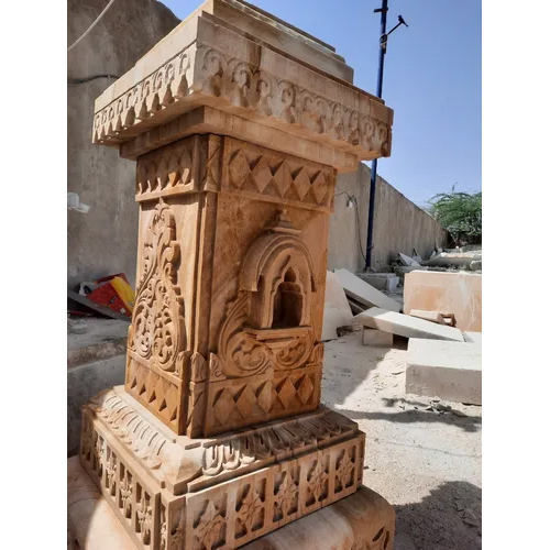 Sandstone Tulsi Stand Pot