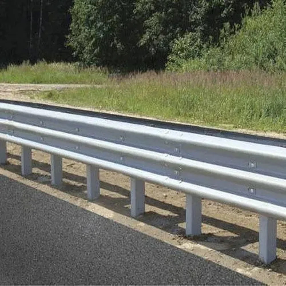 Single Side Single W Beam Crash Barrier - Color: Silver
