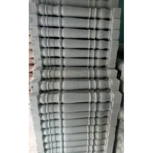 White Marble Railing Pillar - Size: As Per Requirement