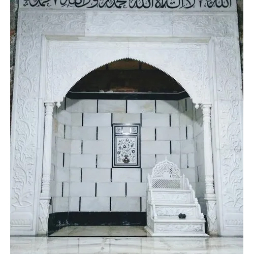 White Makrana Marble Mosque Qubla