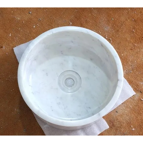 Marble Table Top Wash Basin - Color: White