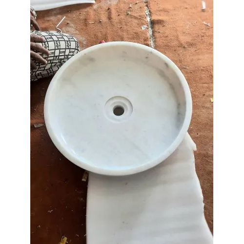 Marble Table Top Wash Basin - Color: White
