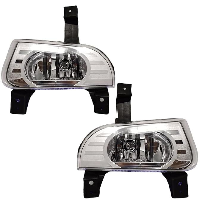 K D Fog Halogen Lamp Set For Mahindra Scorpio Mhawk/Verito (Pair) With Bulb (Chrome) 2008-2017