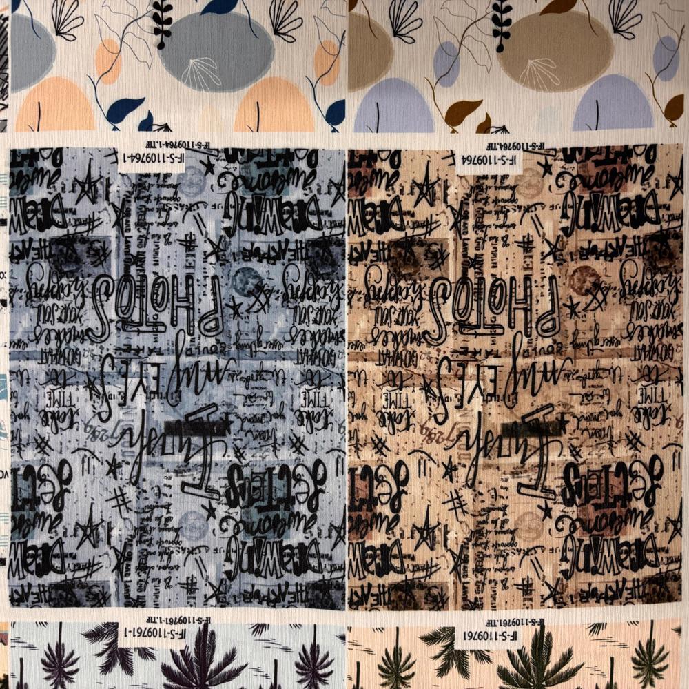 Dobby Digital Print Fabric - Color: Multicolour