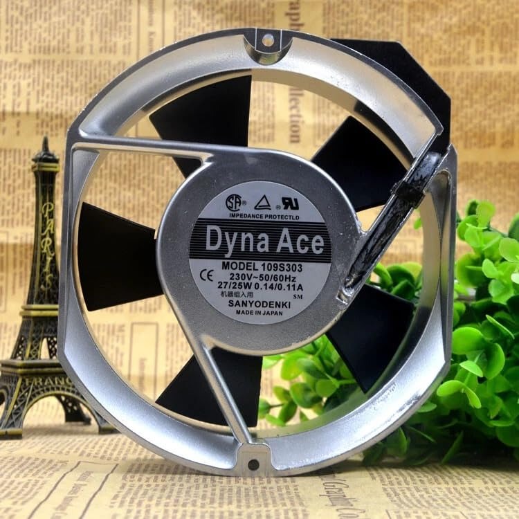 SanAce 109S303 Axial Fan 230V-50/60Hz 27/26W 014/0.11A DC Brushless Air Cooling Fan 3500 RPM 172 * 150 * 51mm 2Wire
