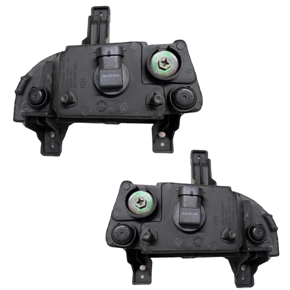 K D Fog Lamp Set For Mahindra Scorpio Mhawk/verito (Pair) With Bulb (Black) 2008-2017 - Color: Yellow