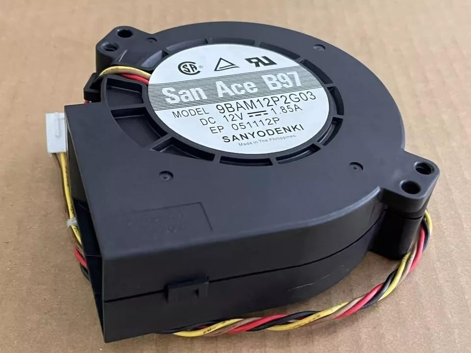 SanAce 9BAM12P2G03 DC Blower 12V-1.85A DC Brushless Air Cooling Blower Fan 5800 RPM 97 * 97 * 33mm 4Wire