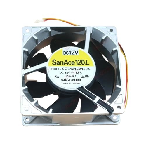 SanAce 9GL1212J1D04 Axial Fan 12V-1.9A DC Brushless Air Cooling Fan 2600 RPM 120 * 120 * 38mm 3Wire (Metal)