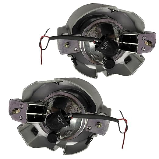 K D Fog Lamp Set For Nissan Micra (Pair) With Bulb, 2010-2020, Halogen - Body Material: Plastic