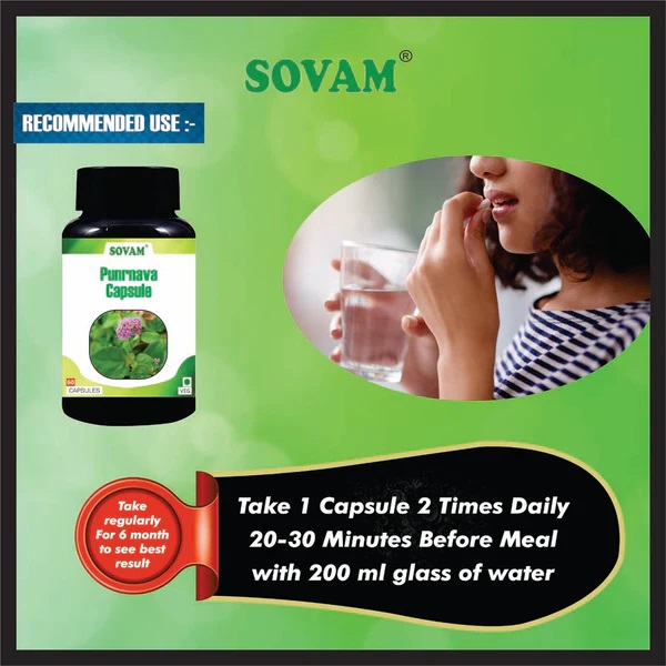 Sovam Punarnava Capsule - Age Group: For Adults