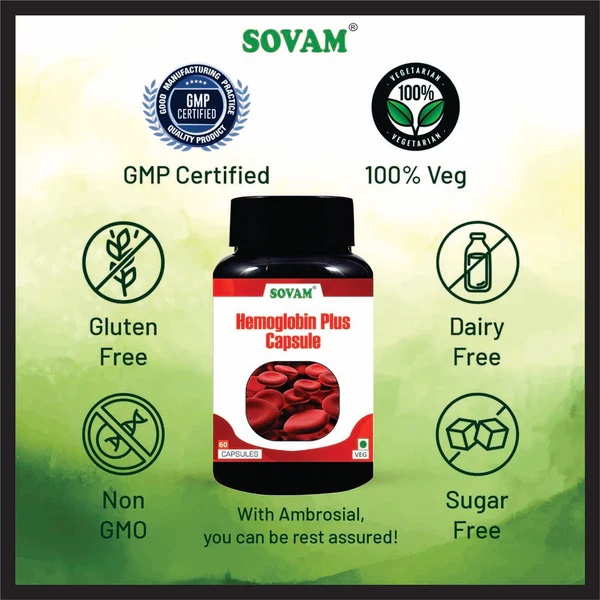 Sovam Hemoglobin Plus Capsule - Age Group: For Adults
