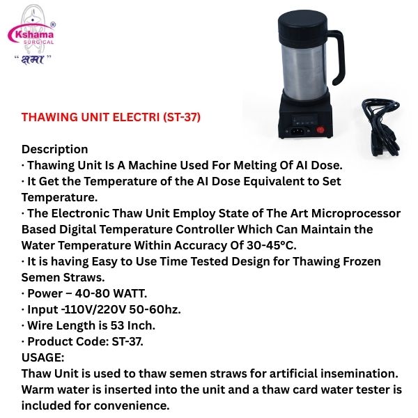 Thawing Unit For Veterinary Hospital Labs - Color: Silver Black