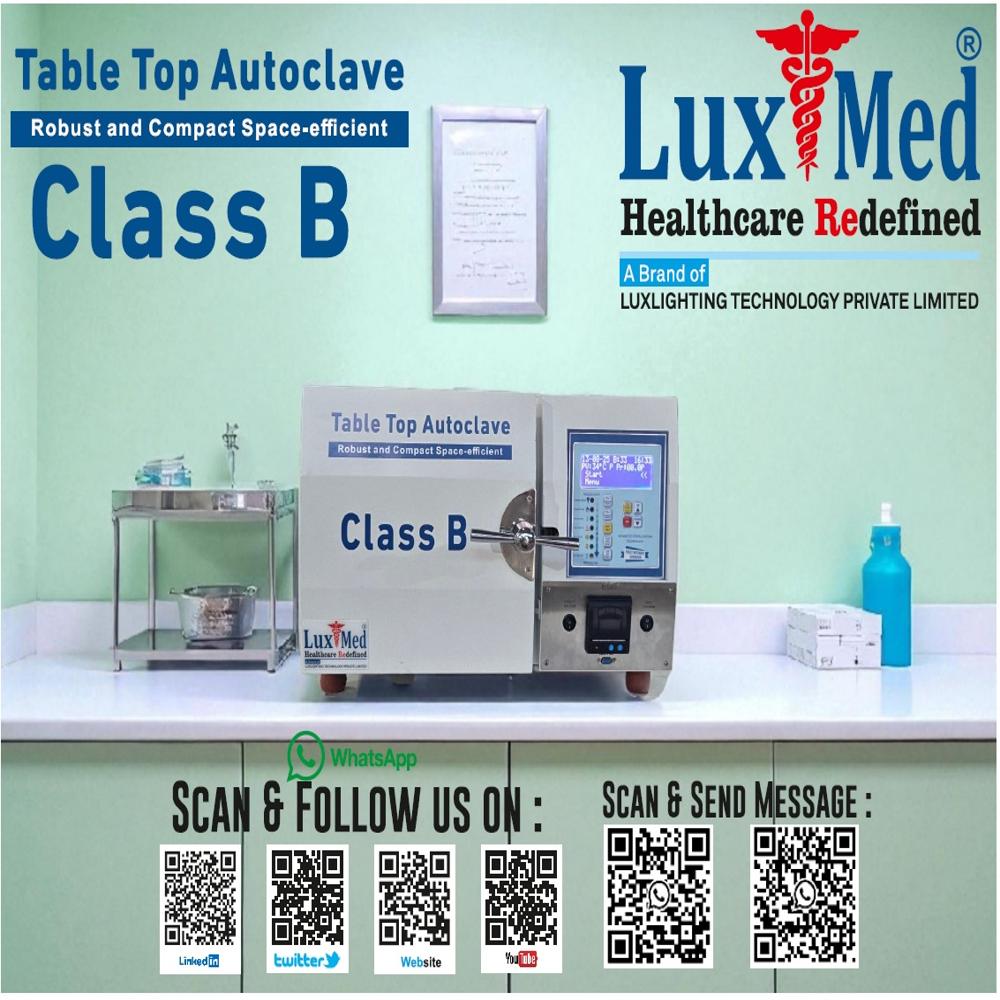 Table Top Autoclave Sterilizer By Luxmed(r)-brand Of Luxlighting Technology Pvt Ltd