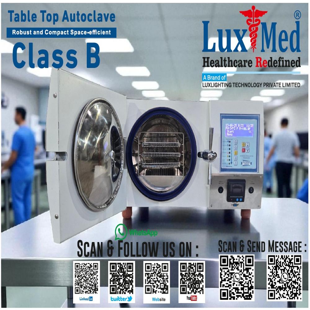 Table Top Autoclave Sterilizer By Luxmed(r)-brand Of Luxlighting Technology Pvt Ltd