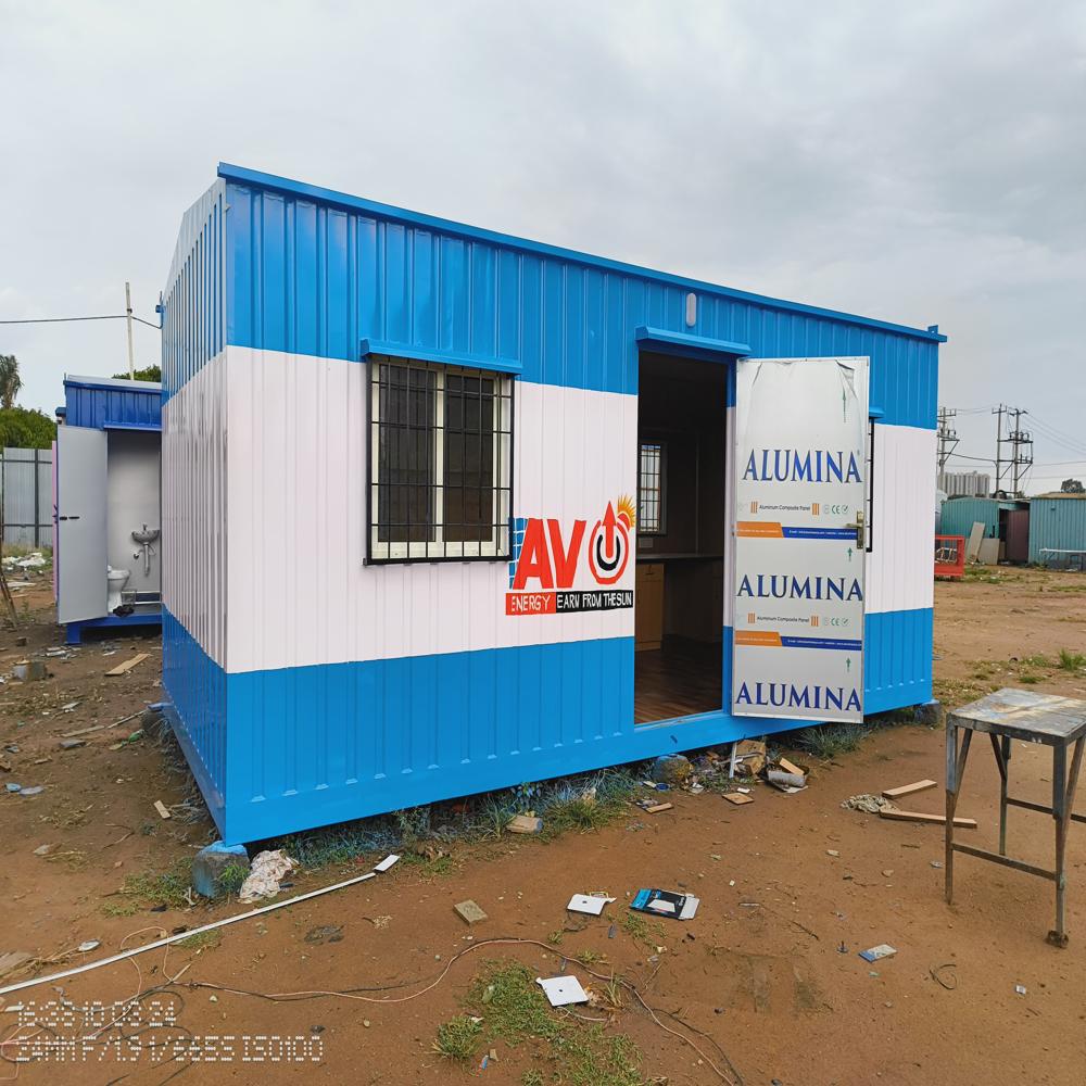 20X10 Feet Office Cabin - Color: White & Blue