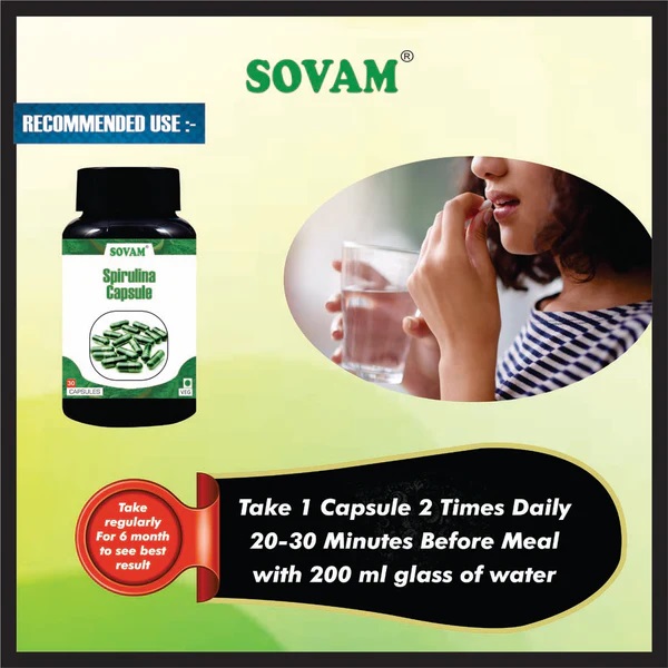 Sovam Spirulina Capsule - Age Group: For Adults