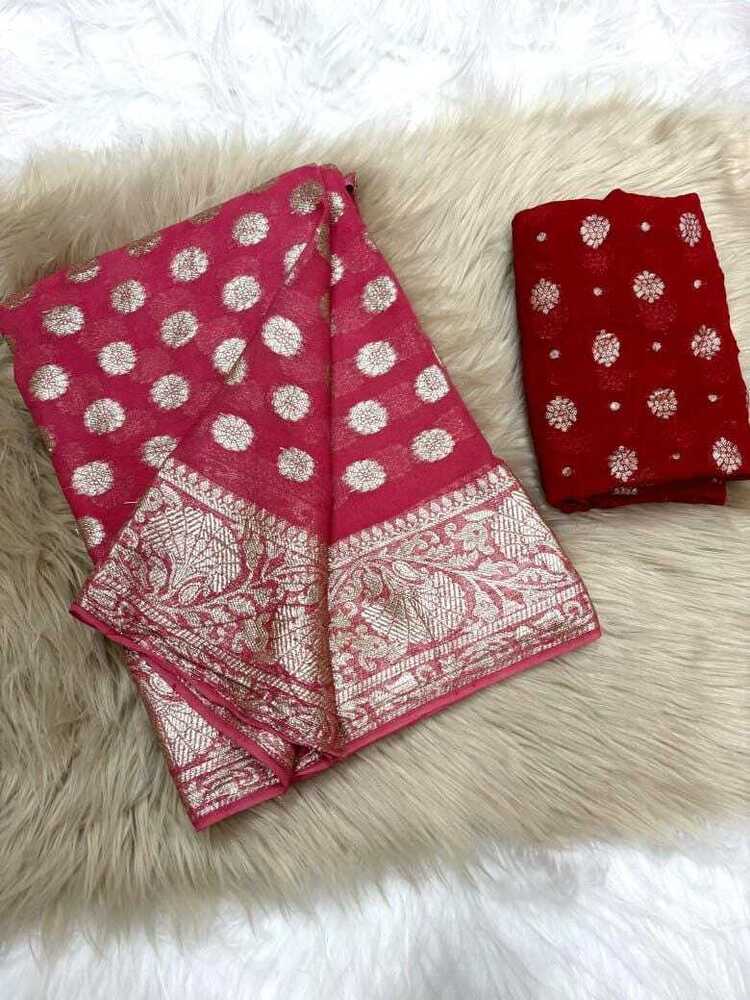 Heavy Georgette Styalist Saree - Bust Size: 44 Inch (In)