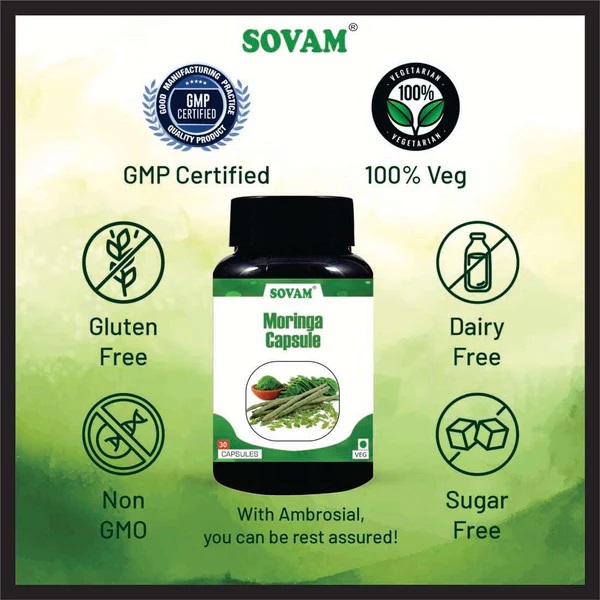 Sovam Moringa Capsule - Age Group: For Adults