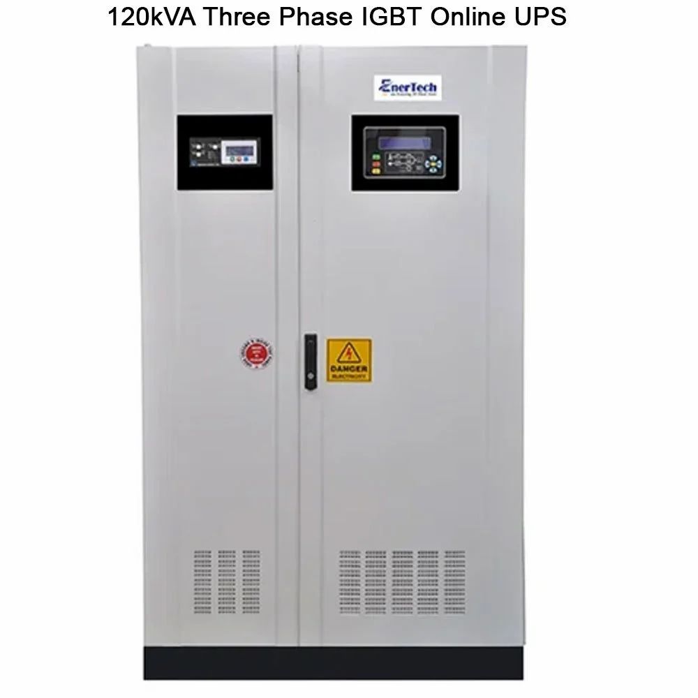 EnerTech 120kVA Three Phase IGBT Online UPS, 350 - 460 V, Htxi