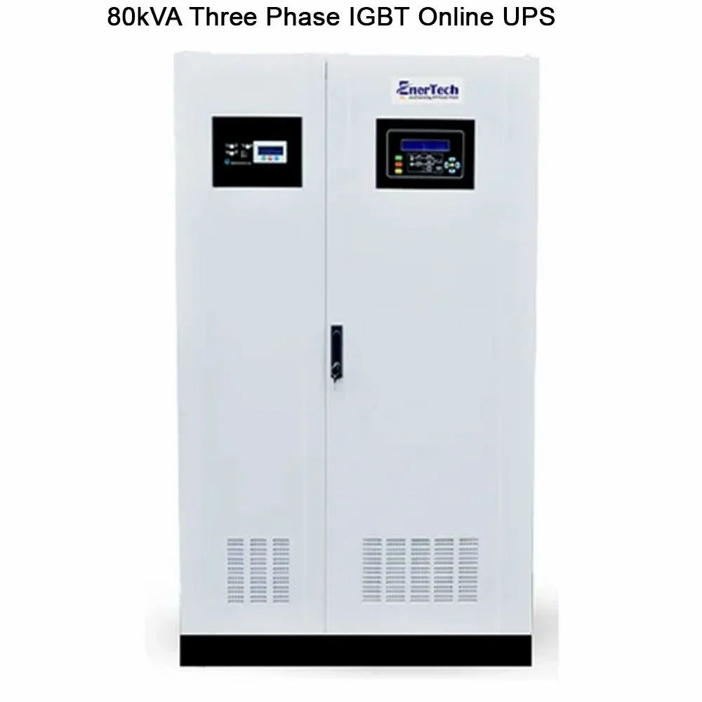 EnerTech 80kVA Three Phase IGBT Online UPS, 350 - 460 V, Htxi
