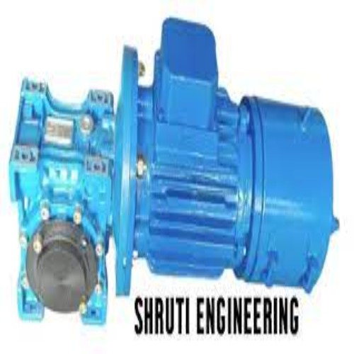Worm Gearbox With Motor Flange - Cast Iron, Standard Size, Blue Color, 1400 Rpm Input Speed, 440 Volt Voltage | High Torque Transmission, Smooth Performance