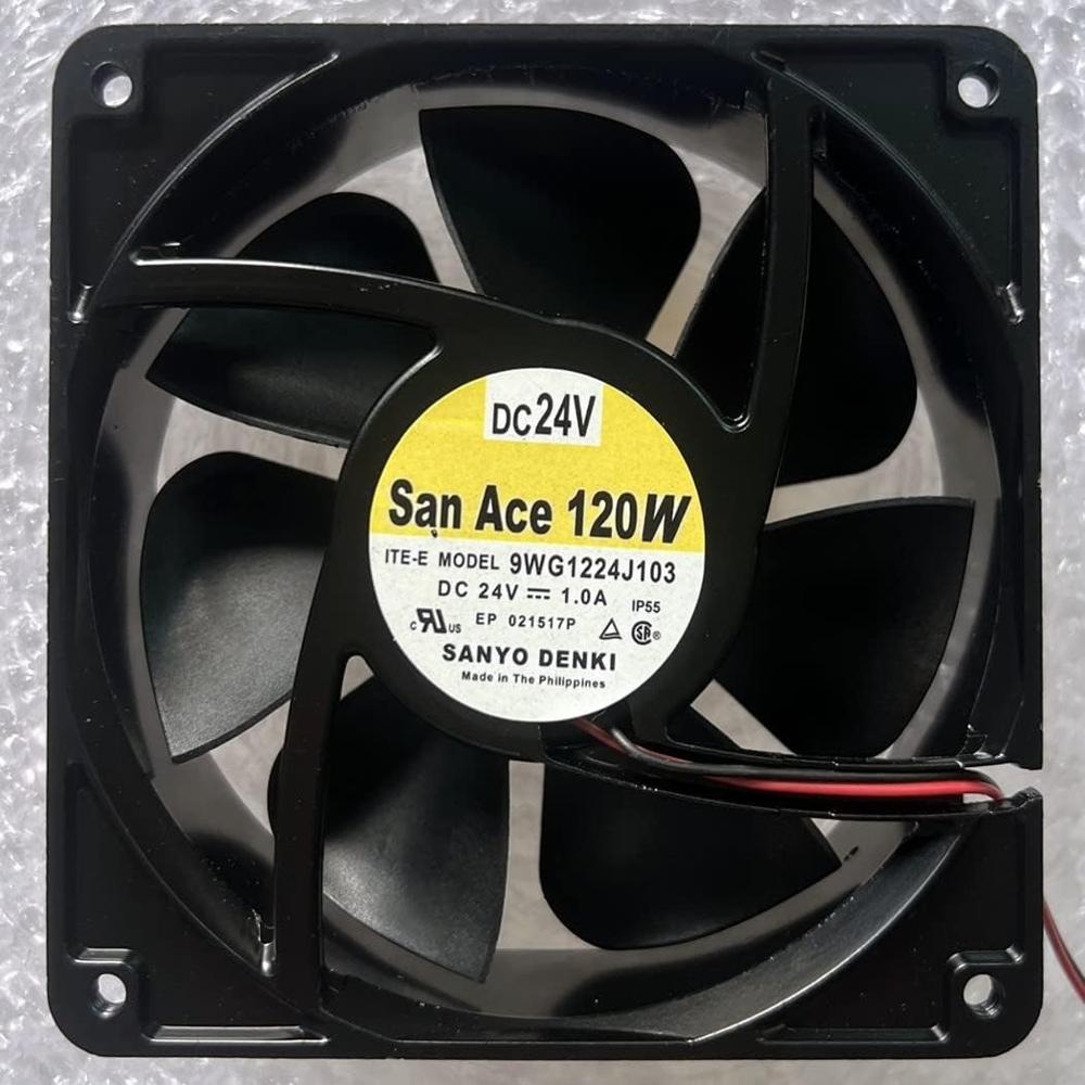 SanAce 9WG1224J103 Axial Fan 24V-1.0A DC Brushless Air Cooling Fan 4000 RPM 120 * 120 * 38mm 2Wire