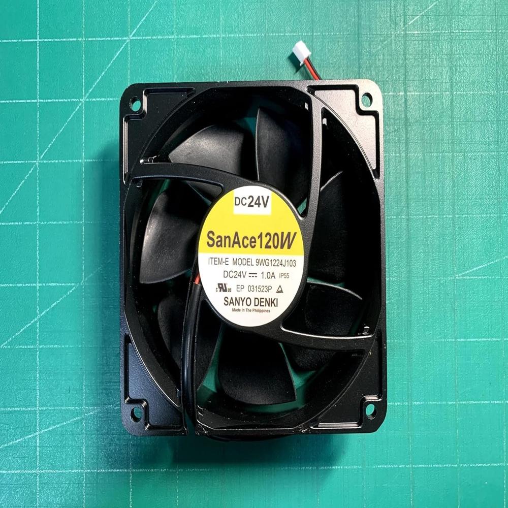 SanAce 9WG1224J103 Axial Fan 24V-1.0A DC Brushless Air Cooling Fan 4000 RPM 120 * 120 * 38mm 2Wire