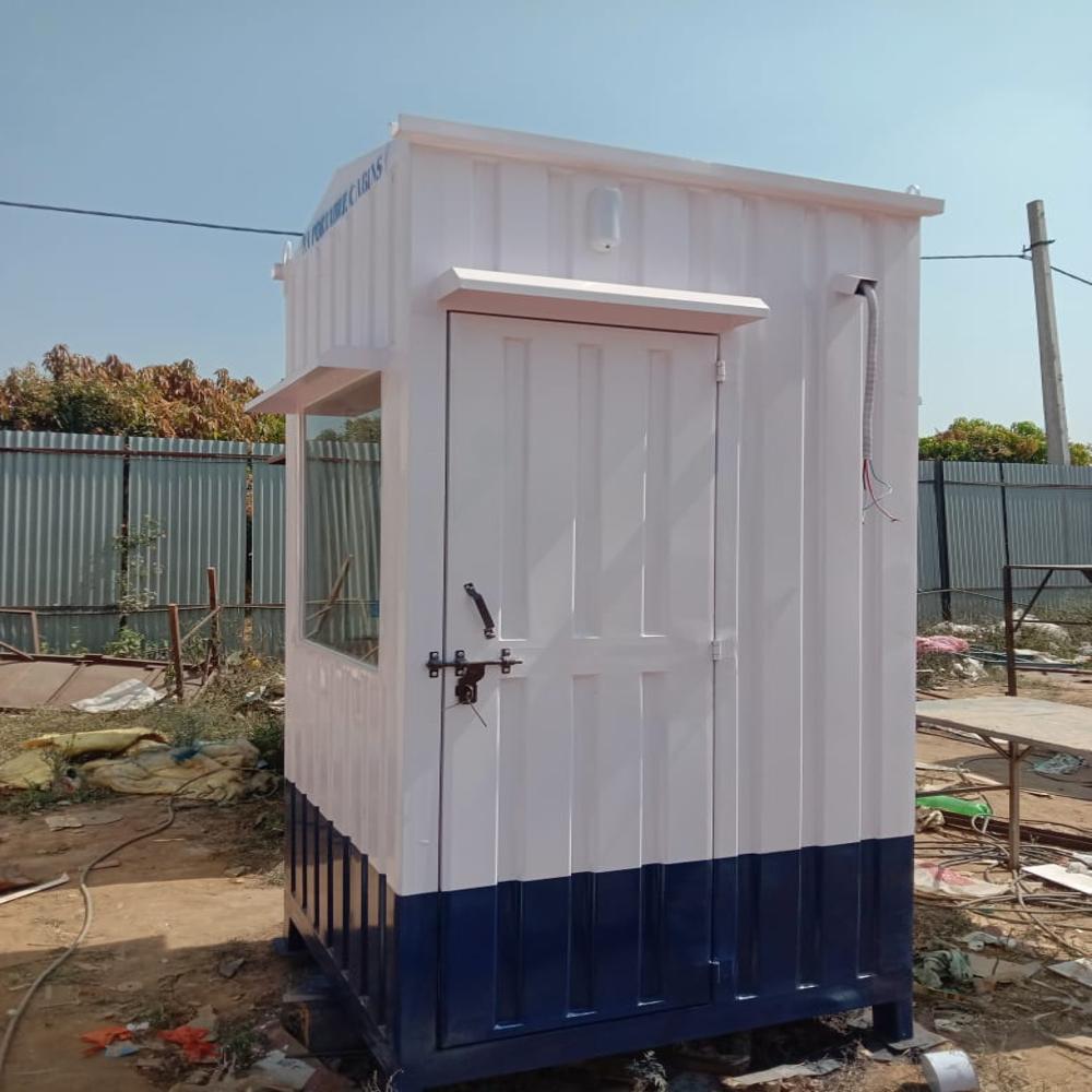 Portable Security Cabin - Color: White & Blue