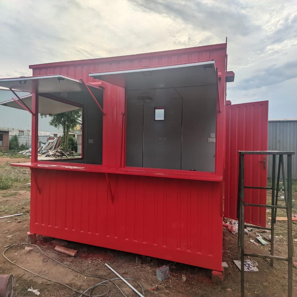 Ms Fabricated Portable Shop Cabin - Floor Material: Metal Sheet