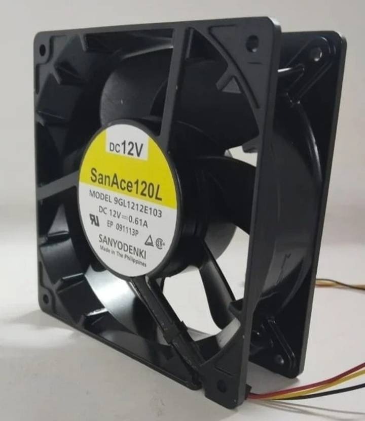 San Ace 120L 9GL1212E103 12V 0.61A 120X38mm Inverter, Server Axial Cooling Fans Cooling Fan All in one Cooler  (Black)