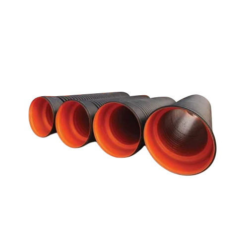 Prince Corfit Double Wall Corrugated Round Pipe - Color: Black
