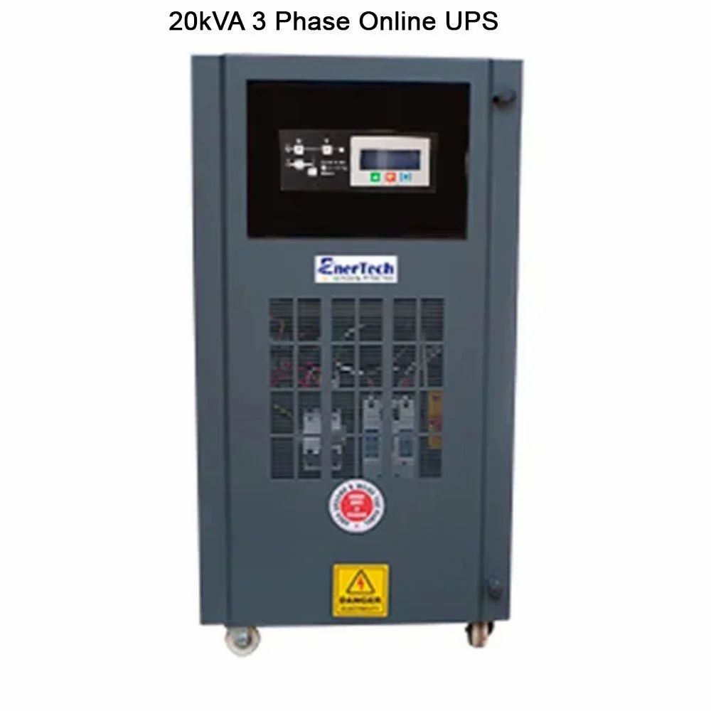 Enertech 20Kva 3 Phase Online Ups, 350 - 460 V, Htxi - Color: Black
