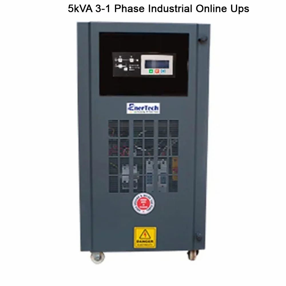 Enertech 5kva 3-1 Phase Industrial Online Ups, 350 - 460 V, Htxi - Color: Black