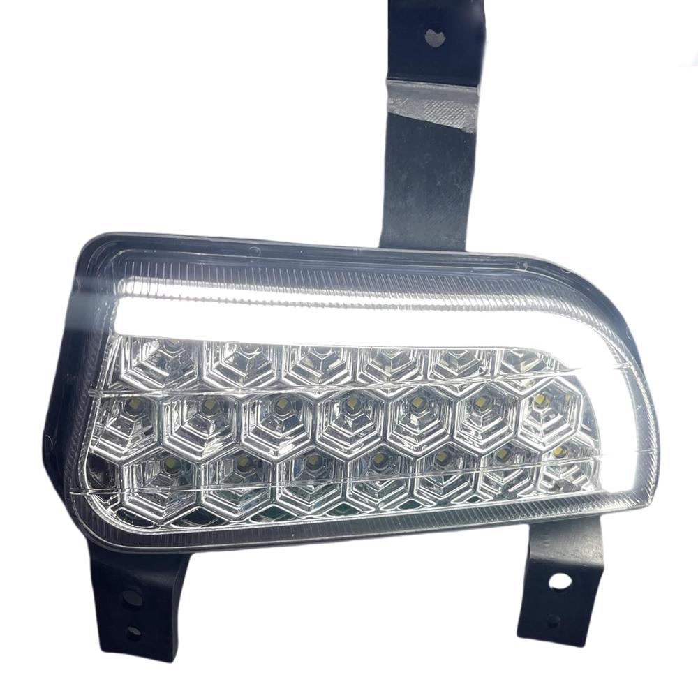 K D DRL LED Fog Lamp Set For Mahindra Scorpio Mhawk/Verito 2008-2017/ Bolero NEO 2021-NOW With Bulb, Wiring, Relay & Switch (Pair)