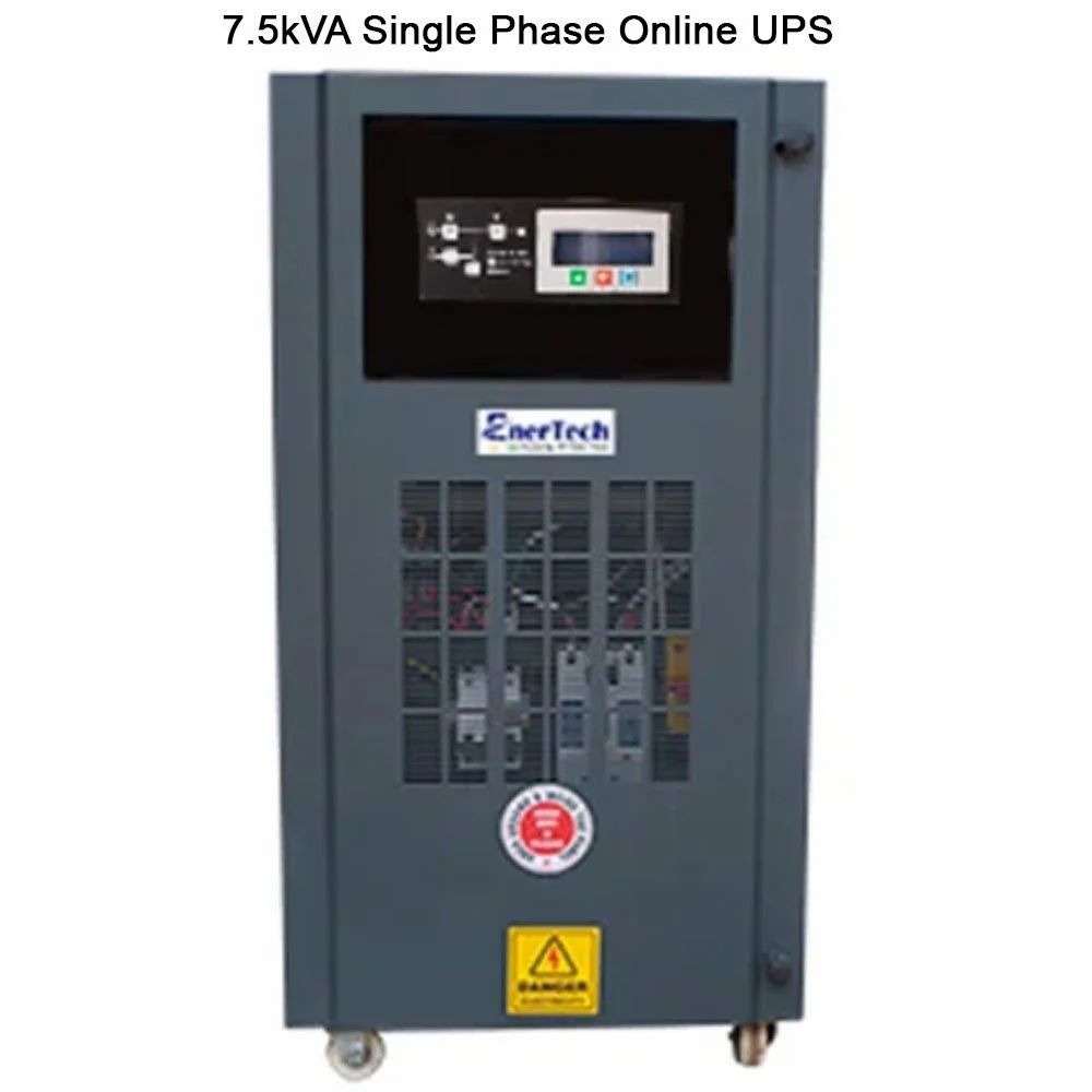 Enertech 7.5kva Single Phase Online Ups, 170 - 260 V, Htxi - Color: Black