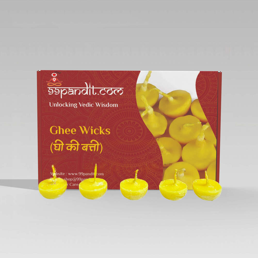 Premium Quality Ghee Diya Wicks For Traditional Rituals - Color: Yellow