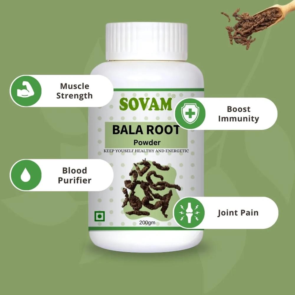 Sovam Bala Root Powder 200gm - Efficacy: Promote Healthy & Growth