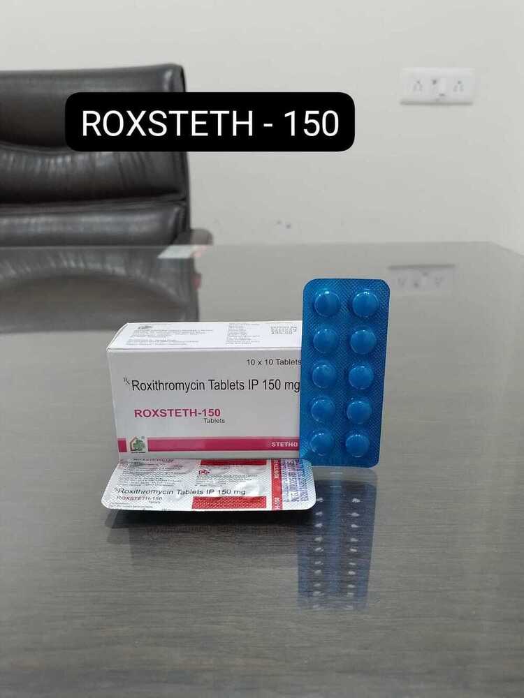 ROXITHROMYSIN TABLET IP 150MG - 150 mg Oral Tablet | Effective Against Throat, Sinus, Chest, Skin Infections, Safe for Penicillin Allergies