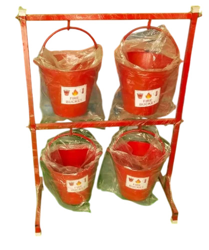 Fire Bucket Stand For 4 Bucket - Color: Multiple