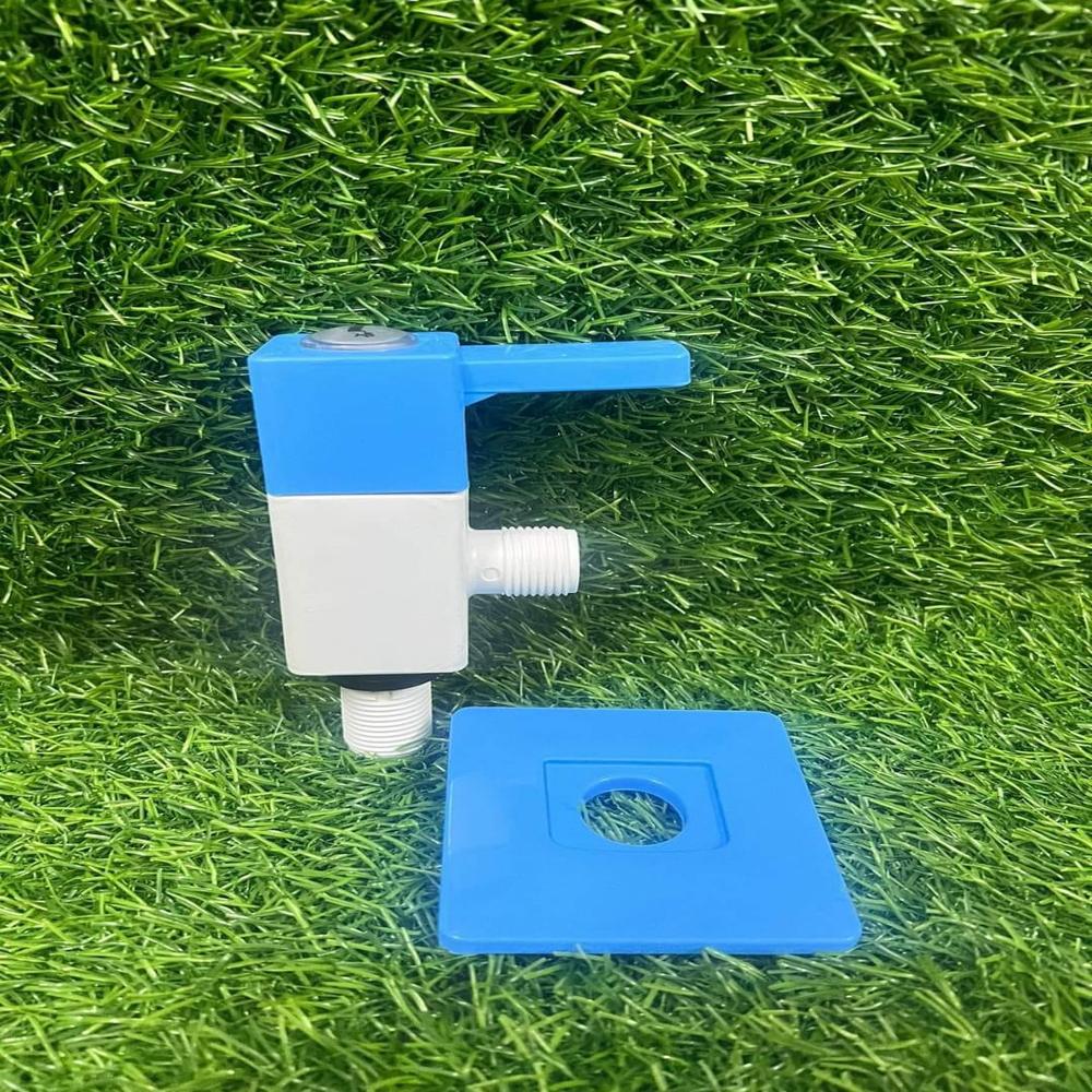 Ptmt Angle Valve - Color: White And Blue