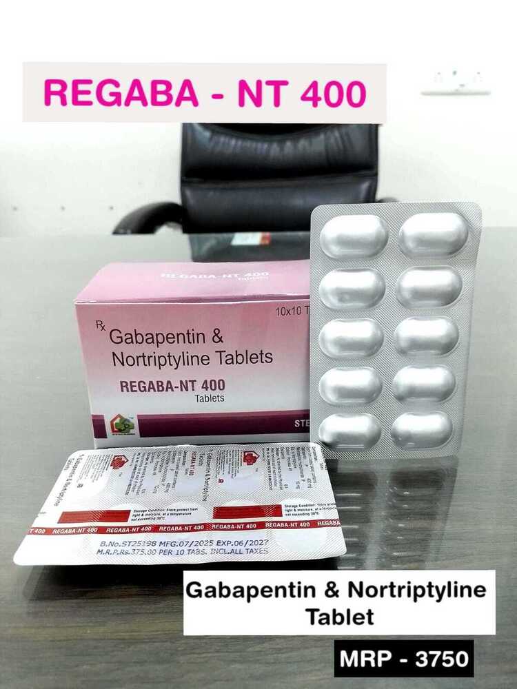 GABAPENTIN & NORTRIPTYLINE TABLET - 400 mg Gabapentin 10 mg or 25 mg Nortriptyline | Manages Neuropathic Pain Reduces Nerve Activity