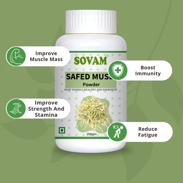 Sovam Safed Musli Powder 200gm - Efficacy: Promote Healthy & Growth