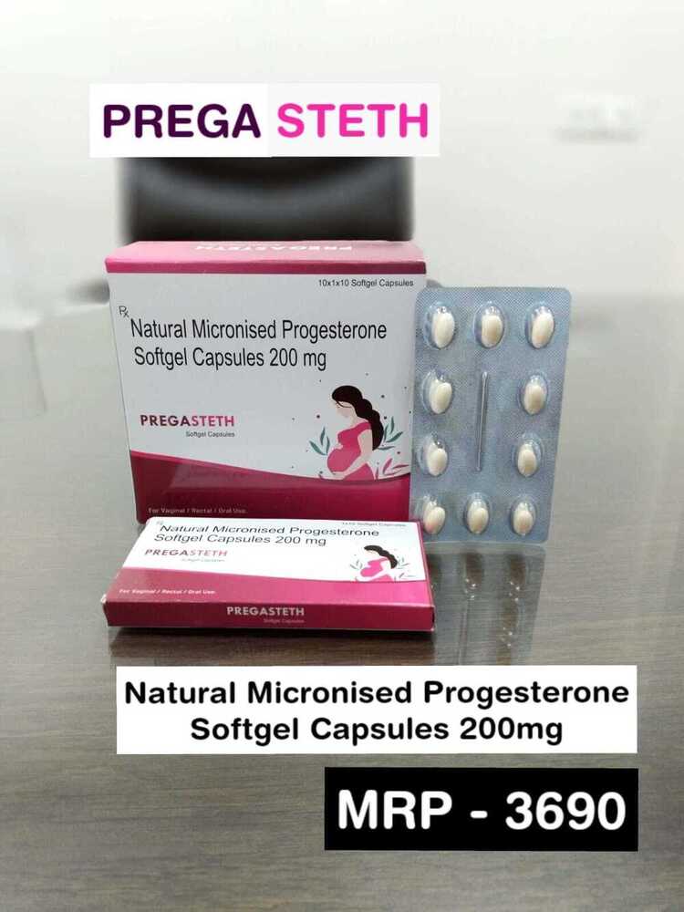 NATURAL MICRONIZED PROGESTERONE SOFTGEL CAPSULES 200MG - Micronized Hormonal Formulation Support for Women's Health Oral or Vaginal Use