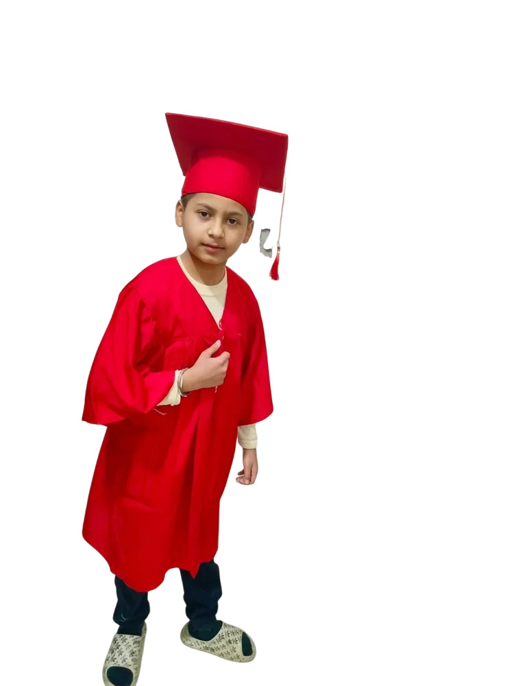 Kids Graduation Gown - Color: Red