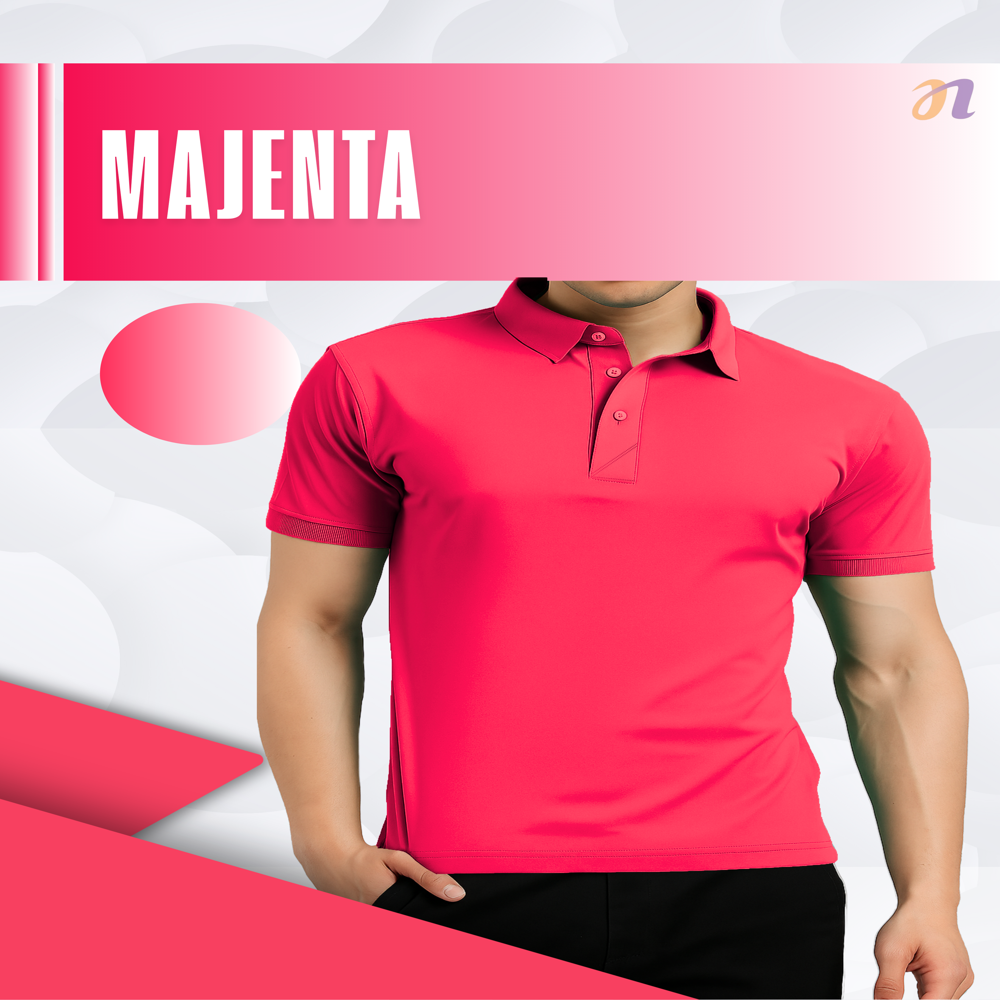 Mens Pink Polo T-Shirt