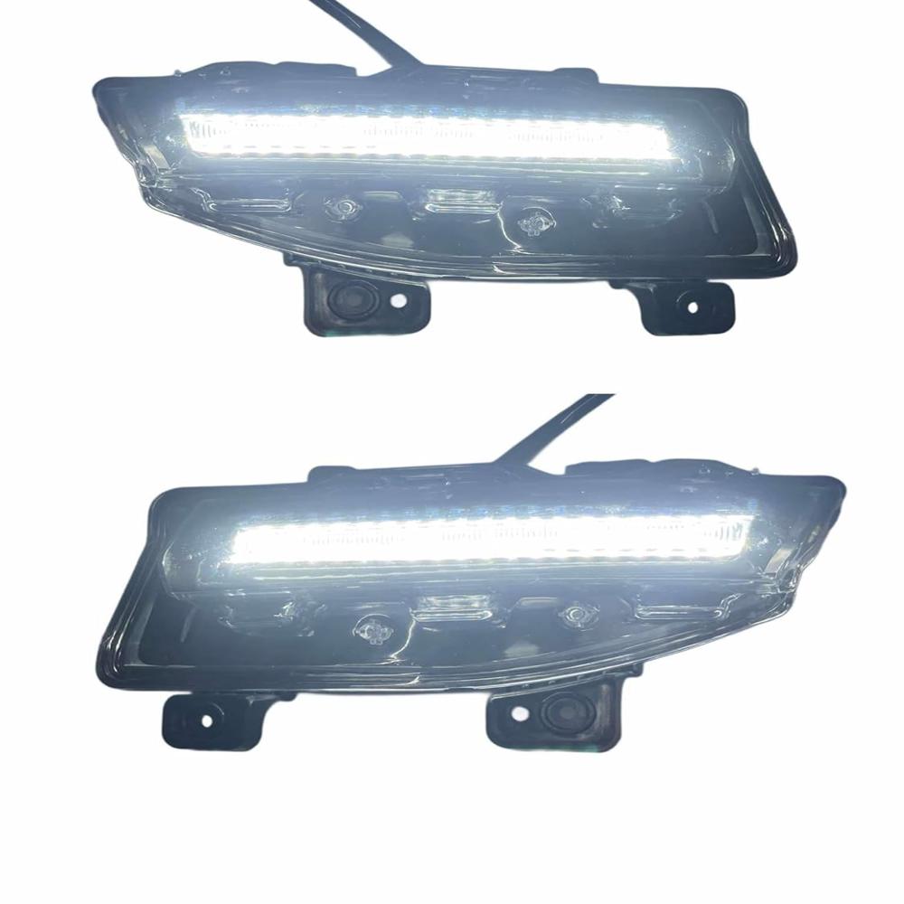 K D Fog Lamp set for Mahindra XUV 300 With Chrome Bezzel, Upper DRL & Wiring (Complete Kit) 2019-2023