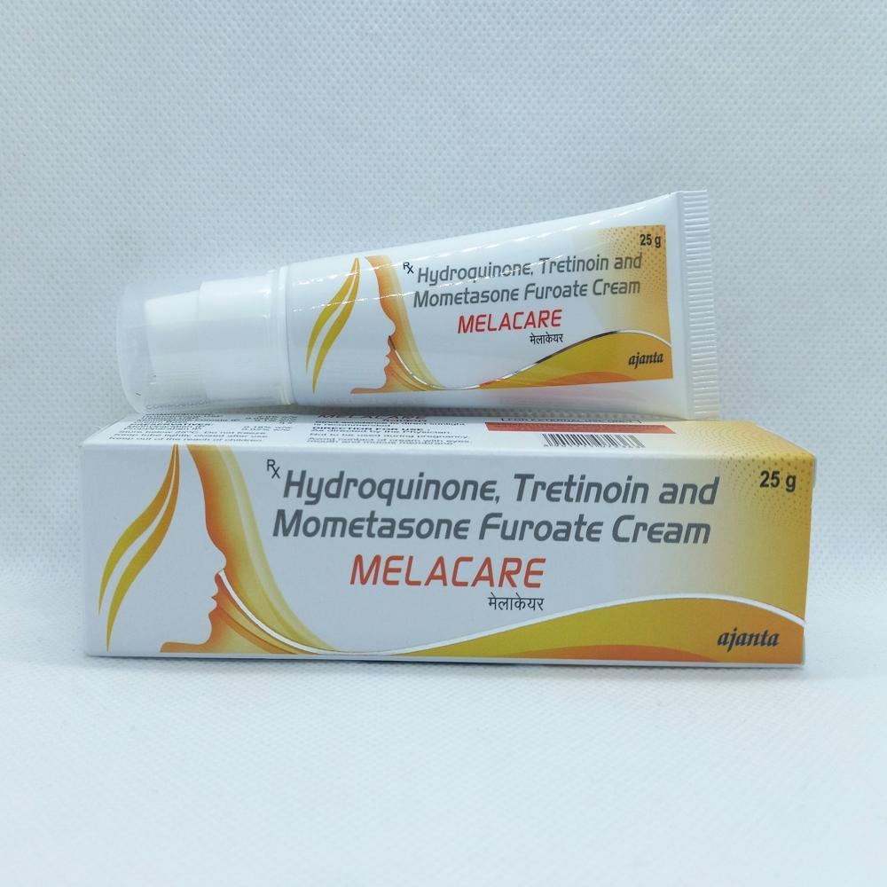 Melacare Hydroquinone+Mometasone+Tretinoin Cream 25Gm - Drug Type: General Medicines
